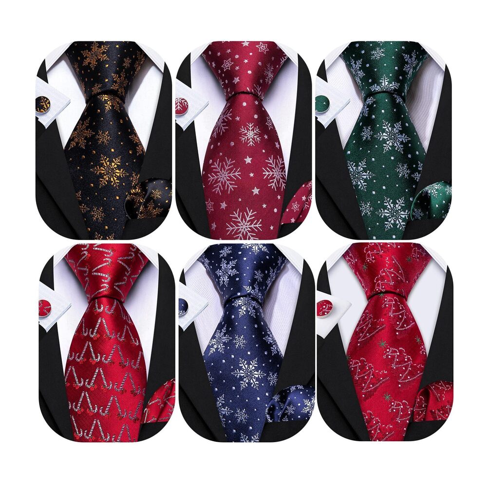 6822 6 PCS Ties Set Silk Business Fashion Woven Necktie Handkerchief